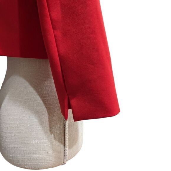 Hobbs London Elize Red Cropped Open Front 3/4 Sleeve Blazer Jacket Sz 4 Petite - Picture 8 of 12